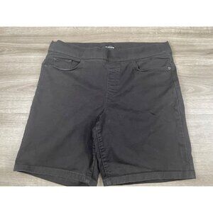DKNY Jeans Womens Size XL Shorts Black Stretch Waist Pull On